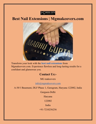 Best Nail Extensions Mgmakeovers.com