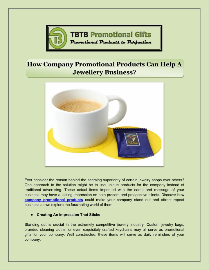 how company promotional products can help