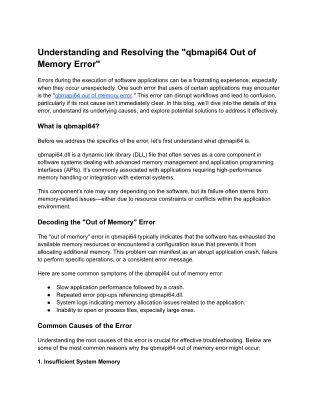 understanding and resolving the qbmapi64