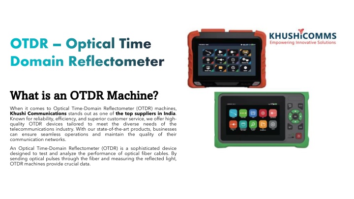 otdr optical time domain reflectometer