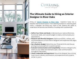 The Ultimate Guide to Hiring an Interior Designer