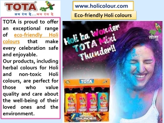 Holi celebration safe and enjoyable, use eco-friendly Holi colours