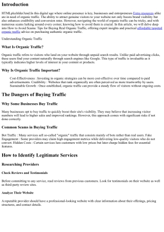 How to Avoid Scams: Tips for Buying Real Organic Traffic
