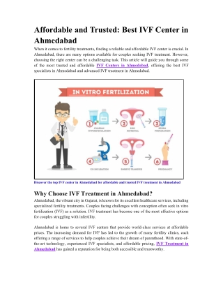 affordable and trusted best ivf center