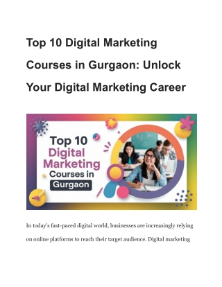 Digital Marketing Courses in Gurgaon