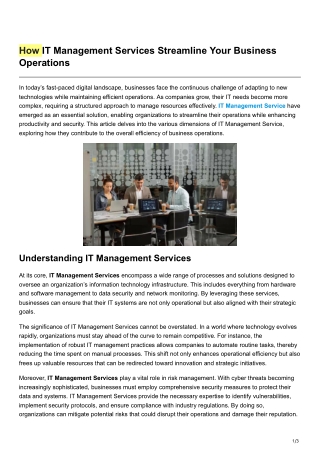 how it management services streamline your