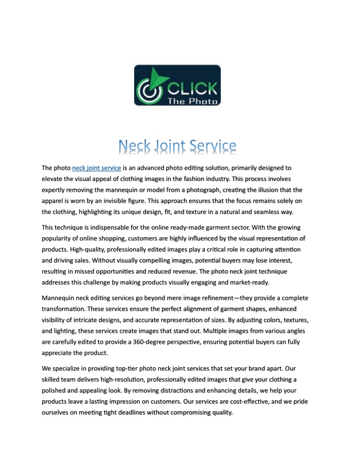 the photo neck joint service is an advanced photo