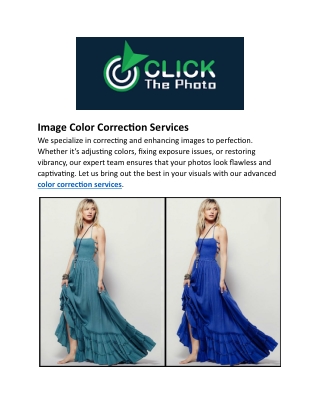 Photoshop Color Correction and Color Editing Service