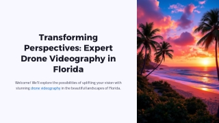 Transforming Perspectives: Expert Drone Videography in Florida