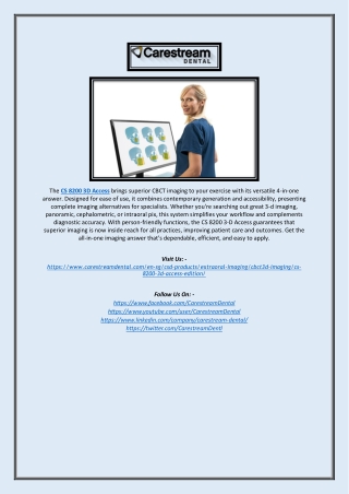 the cs 8200 3d access brings superior cbct