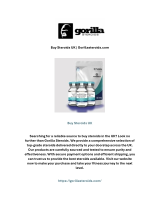 Buy Steroids UK | Gorillasteroids.com