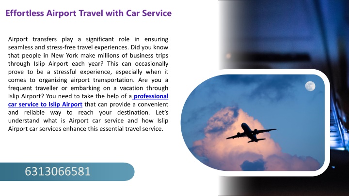 effortless airport travel with car service