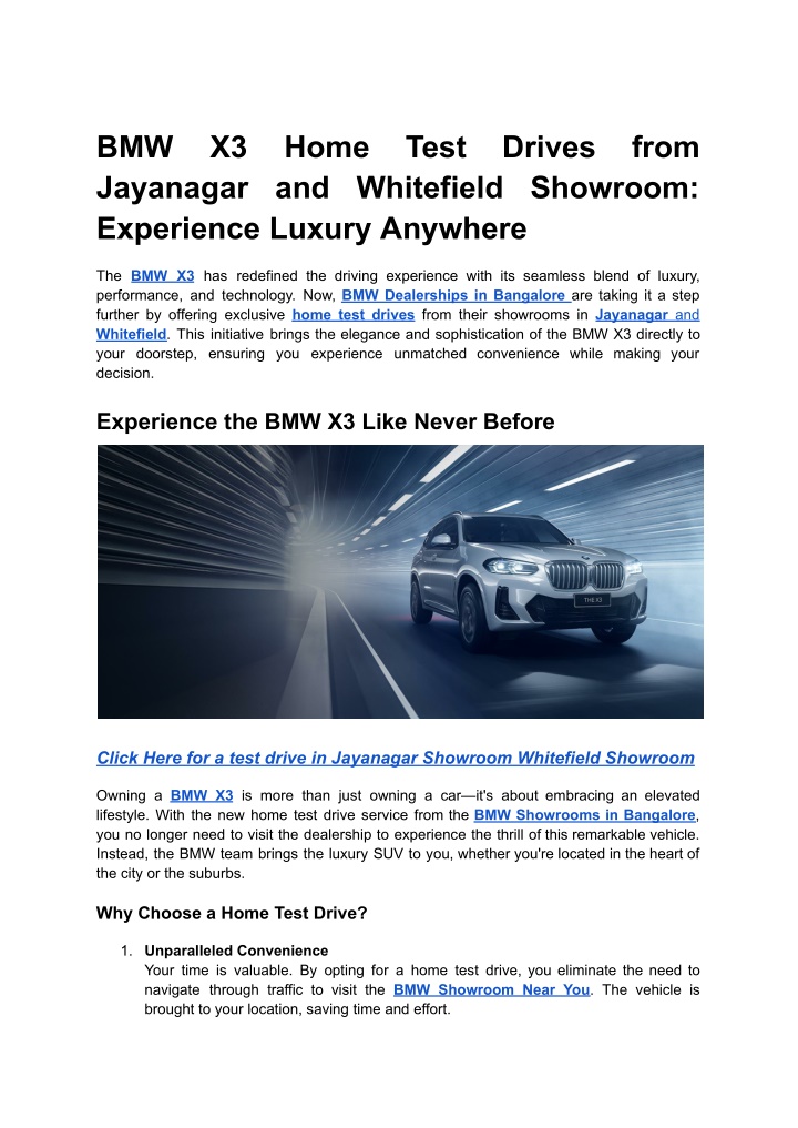 bmw jayanagar and whitefield showroom experience