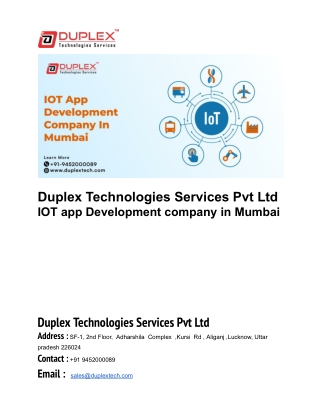 IOT app Development company in Mumbai