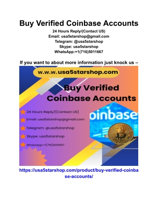 Buy Verified Coinbase Accounts