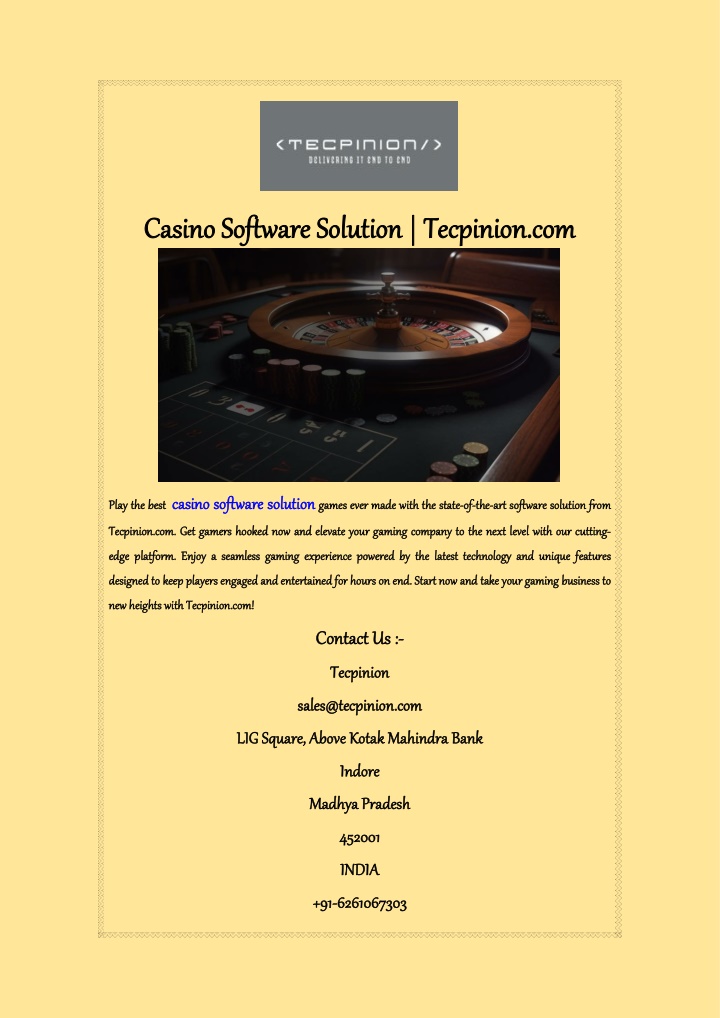 casino casinosoftware softwaresolution