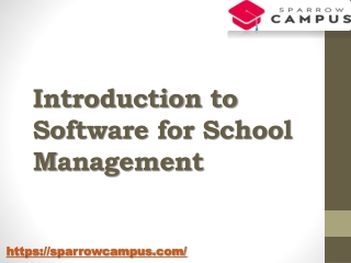 introduction to software for school management