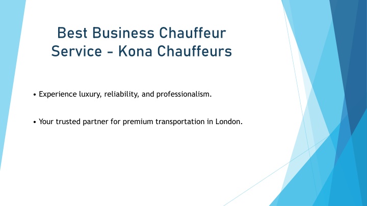 best business chauffeur service kona chauffeurs