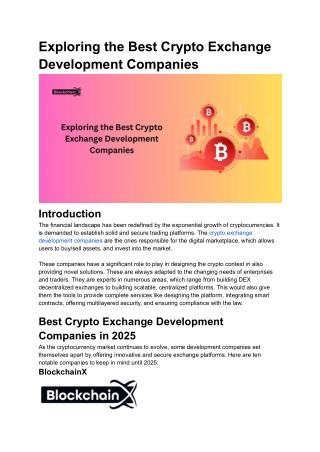 exploring the best crypto exchange development
