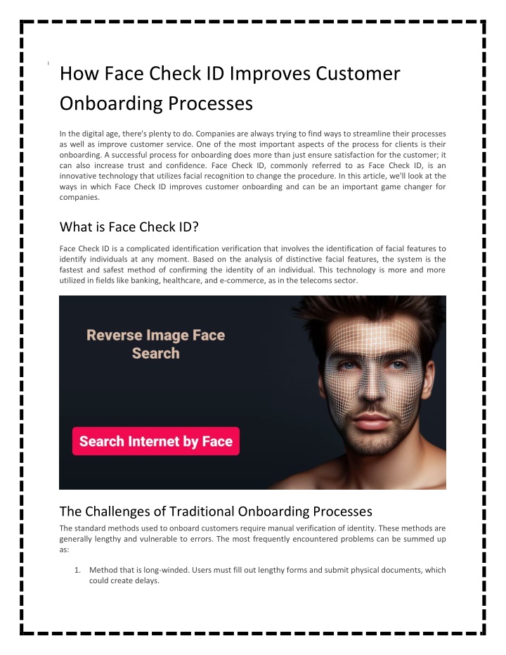 how face check id improves customer onboarding