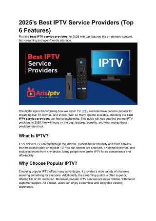 2025 s best iptv service providers top 6 features