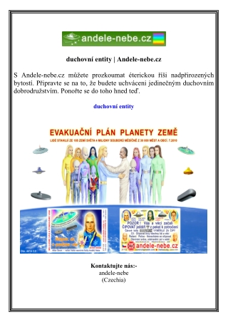 duchovn entity andele nebe cz