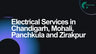 Electrical Services in Chandigarh, Mohali, Panchkula and Zirakpur