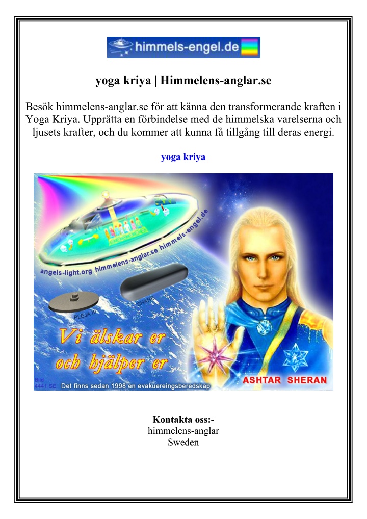 yoga kriya himmelens anglar se