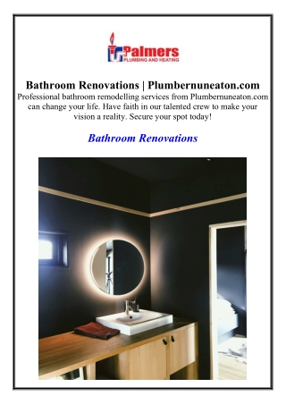 bathroom renovations plumbernuneaton