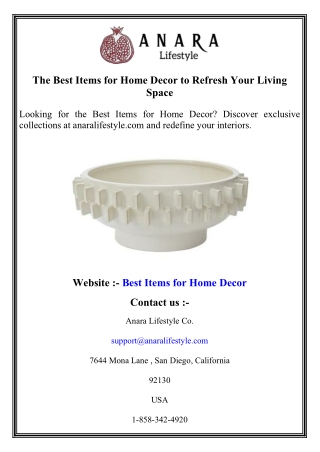 The Best Items for Home Decor to Refresh Your Living Space
