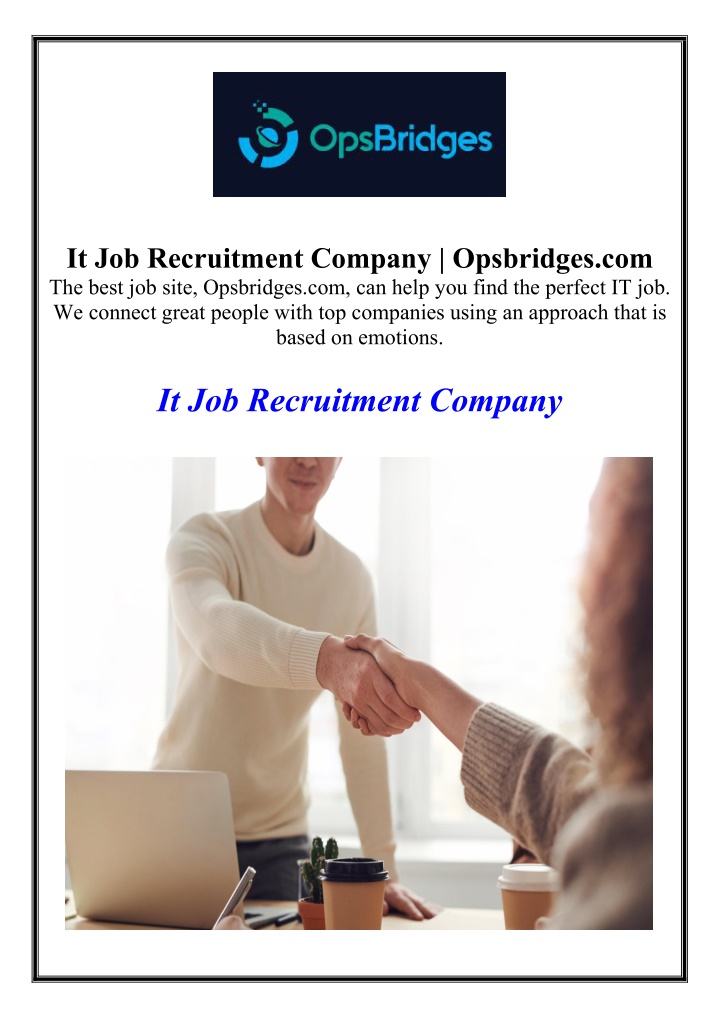 it job recruitment company opsbridges