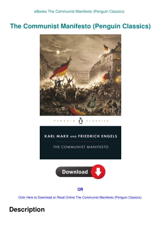 eBooks The Communist Manifesto (Penguin Classics)