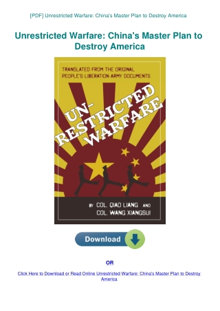 [PDF] Unrestricted Warfare China's Master Plan to Destroy America