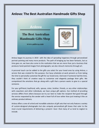 Anlova: The Best Australian Handmade Gifts Shop