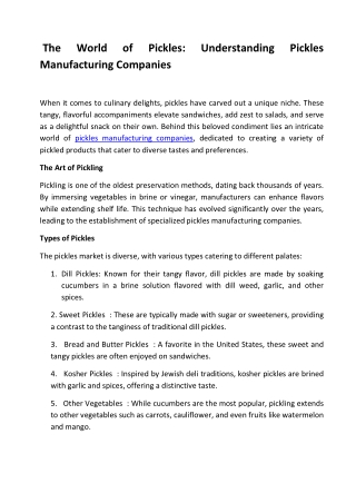 the manufacturing companies