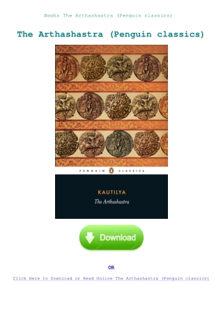 Books The Arthashastra (Penguin classics)
