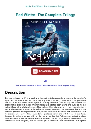 Books Red Winter The Complete Trilogy