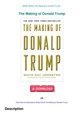 READ Books The Making of Donald Trump