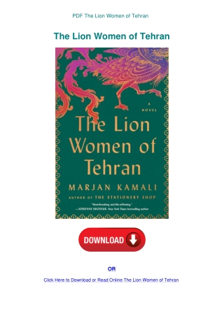 PDF The Lion Women of Tehran