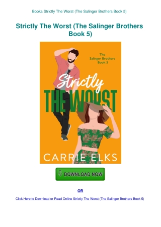Books Strictly The Worst (The Salinger Brothers Book 5)