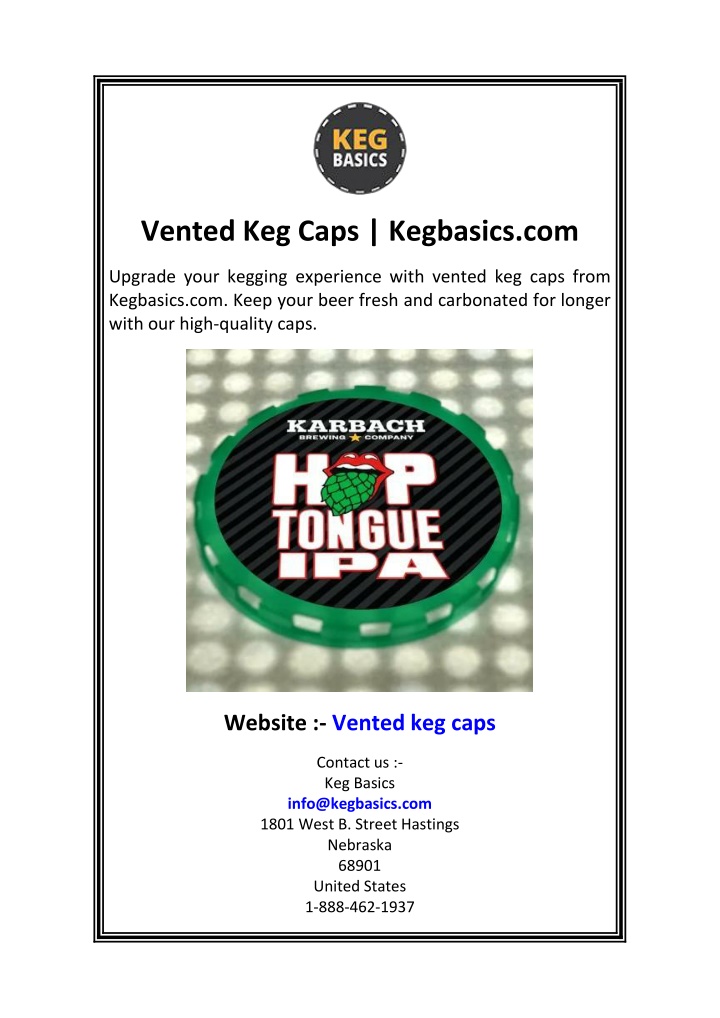 vented keg caps kegbasics com