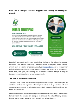 therapist Cairns