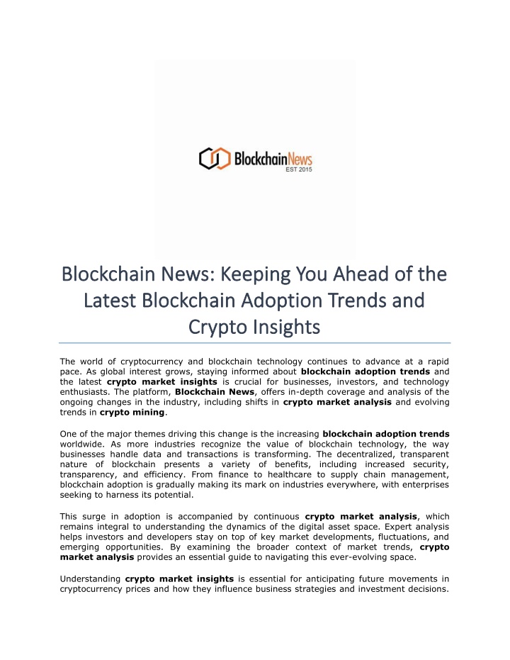 blockchain news keeping you ahead