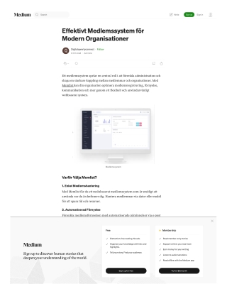 Effektivt Medlemssystem för Modern Organisationer