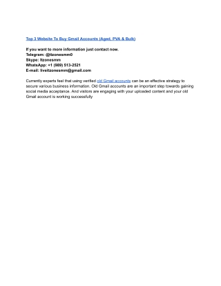 Top 3 Website To Buy Gmail Accounts (Aged, PVA & Bulk)