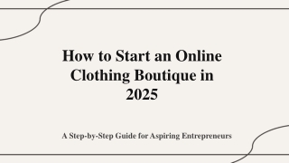 Steps to start an online boutique