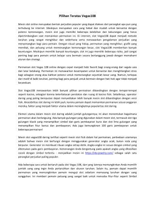 pilihan teratas vegas108