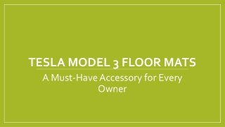 tesla model 3 floor mats