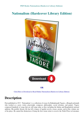 PDF Books Nationalism (Hardcover Library Edition)