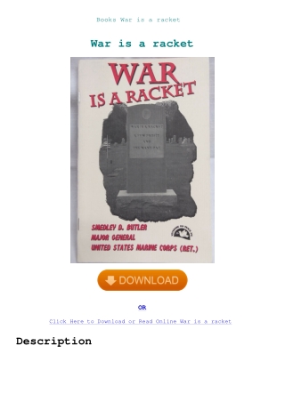 Books War is a racket